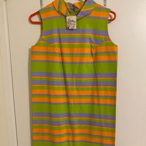 Neon vintage dress.